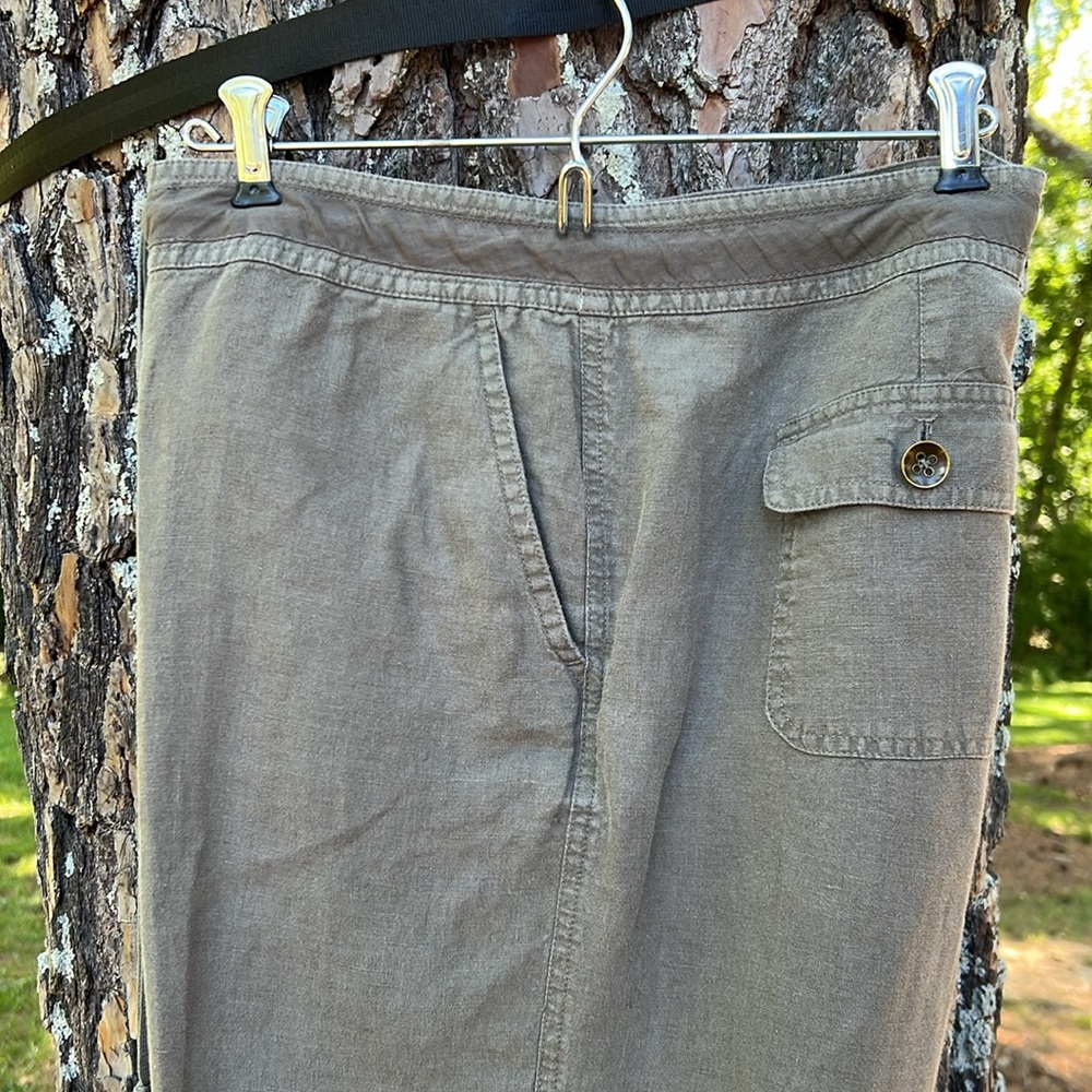Talbots Irish Linen Drawstring Crop Pants - Picture 3 of 12